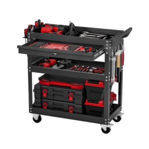VEVOR tööriistakäru, 4-astmeline, must, 160 kg, T271401