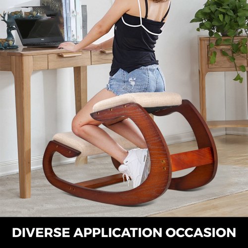 VEVOR ergonomiška klūpimo kėdė, 80 kg, beržo mediena, putos - Image 7