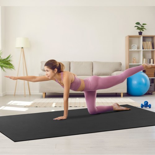 VEVOR vingrošanas paklājs, neslīdošs, 275 x 183 cm, PVC, ar somu un pārnēsāšanas siksnu - Image 8