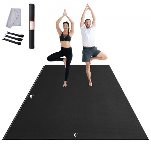 VEVOR vingrošanas paklājs, neslīdošs, 275 x 183 cm, PVC, ar somu un pārnēsāšanas siksnu