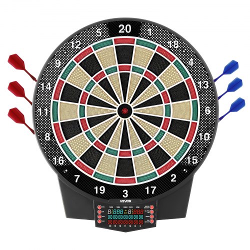 VEVOR elektroninen dartsitaulu, 391 mm maali, 43 peliä, LCD-näyttö
