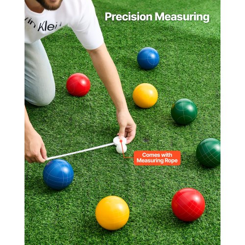Bocce bumbiņu komplekts VEVOR, 107 mm, 8 sveķu bumbiņas, sarkana/zaļa/zila/dzeltena - Image 4