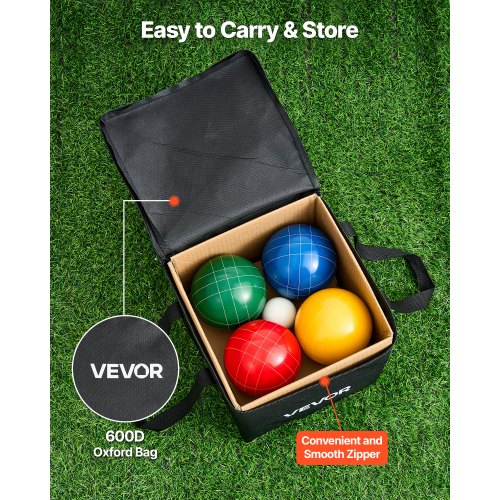 Bocce bumbiņu komplekts VEVOR, 107 mm, 8 sveķu bumbiņas, sarkana/zaļa/zila/dzeltena - Image 5