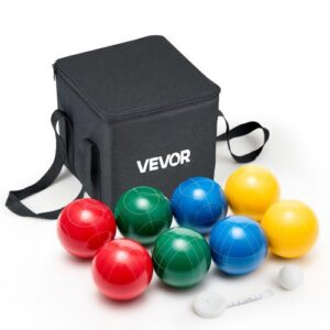 Bocce-pallide komplekt VEVOR, 107 mm, 8 vaigupalli, punane/roheline/sinine/kollane