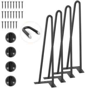 VEVOR 406 mm mööblijalad, hairpin-tüüpi, 4 tk, teras