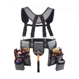 VEVOR tööriistavöö traksidega, 22 taskut, 81-173 cm, 600D polüester