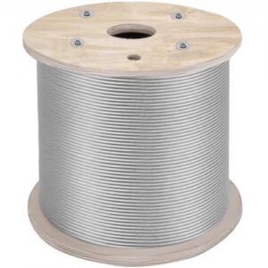 VEVOR roostevabast terasest tross 61 m, 6,4 mm