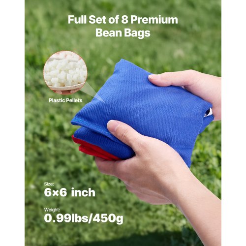 Cornhole komplekt VEVOR 4x2 ft, puidust, 8 koti ja kandekotiga - Image 5