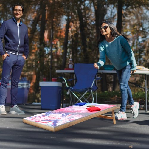 Cornhole komplekt VEVOR 4x2 ft, puidust, 8 koti ja kandekotiga - Image 8