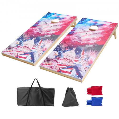 Cornhole komplekt VEVOR 4x2 ft, puidust, 8 koti ja kandekotiga