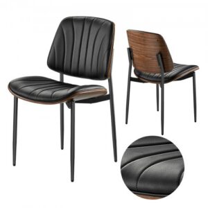 VEVOR söögitooli komplekt 2 tk, must, LS-6023A