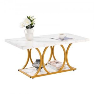 VEVOR kohvilaud ZH633, valge, 100 x 55 x 45 cm