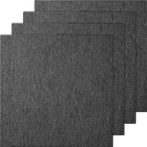 VEVOR paklāja flīzes H-05, tumši pelēka, 20 gab., 500 x 500 x 5 mm
