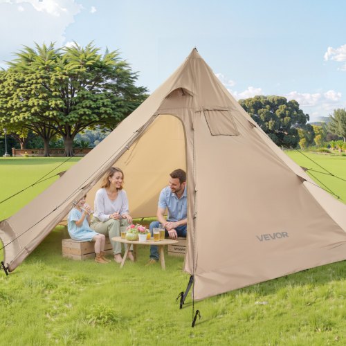 VEVOR hot tent 4 inimesele, pruun, M suurus, YT-02 - Image 8