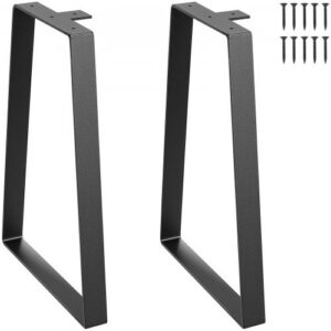 VEVOR trapezikujulised terasest lauajalad, 2 tk, mustad