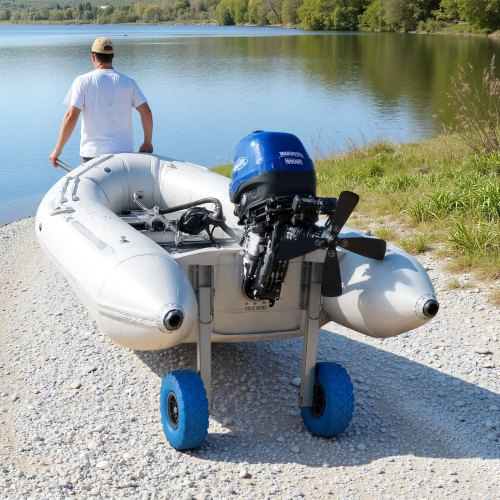 VEVOR veneen laskupyörät, kantavuus 136,1 kg, 260 mm, ruostumaton teräs, PVC-pyörät - Image 8