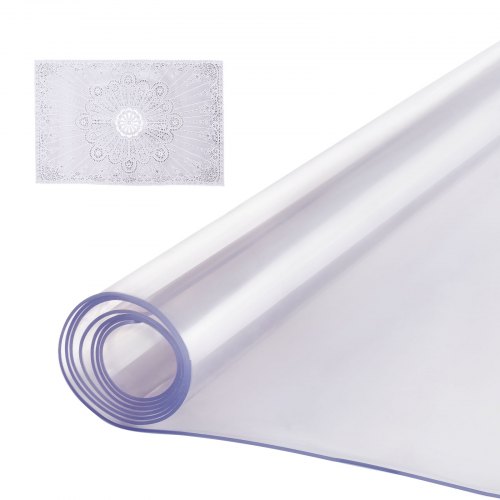 VEVOR PVC laua kaitse, 101,6 x 152,4 cm, 2,0 mm, läbipaistev