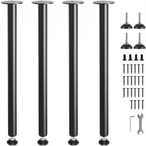 VEVOR reguleeritavad lauajalad, 762 mm, mustad, 4 tk