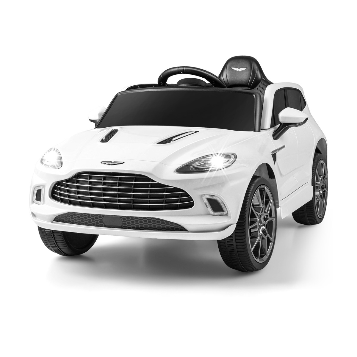 12V Aston Martin DBX lasteauto puldiga valge
