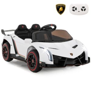 Lamborghini laste elektriauto puldiga valge