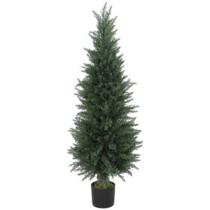Dirbtinė kiparisų eglė su vazonu, 638 plastikiniai lapai, žalia, 120 cm