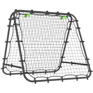 Reguleeritav kokkupandav jalgpalli rebounder, terasraam, must, 100 x 68-95 x 90 cm