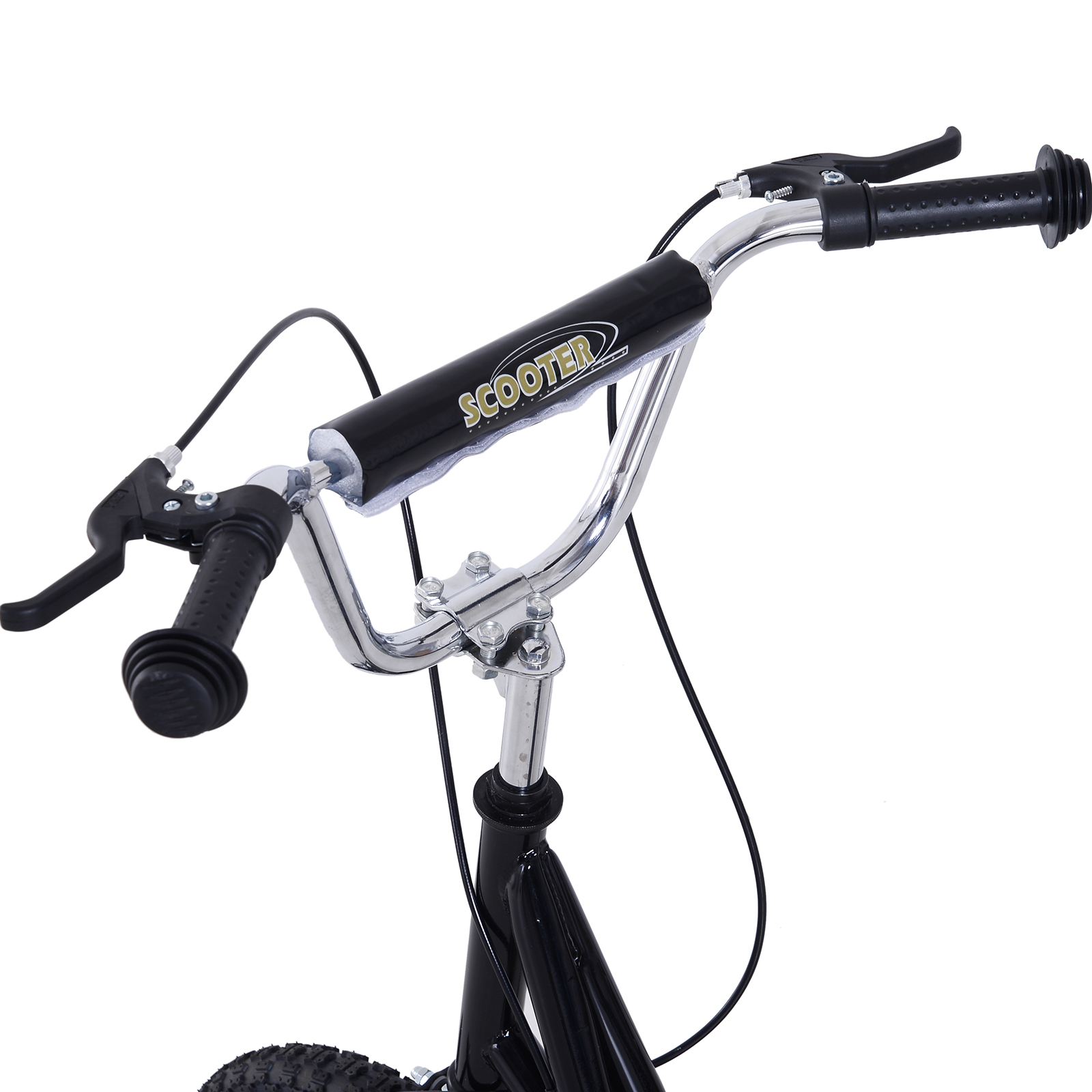 Lasten potkulauta 16/12 tuumaa, musta, 135 x 58 x 92-100 cm - Image 8
