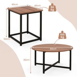 3-osaline kohvilaudade komplekt, pähkel