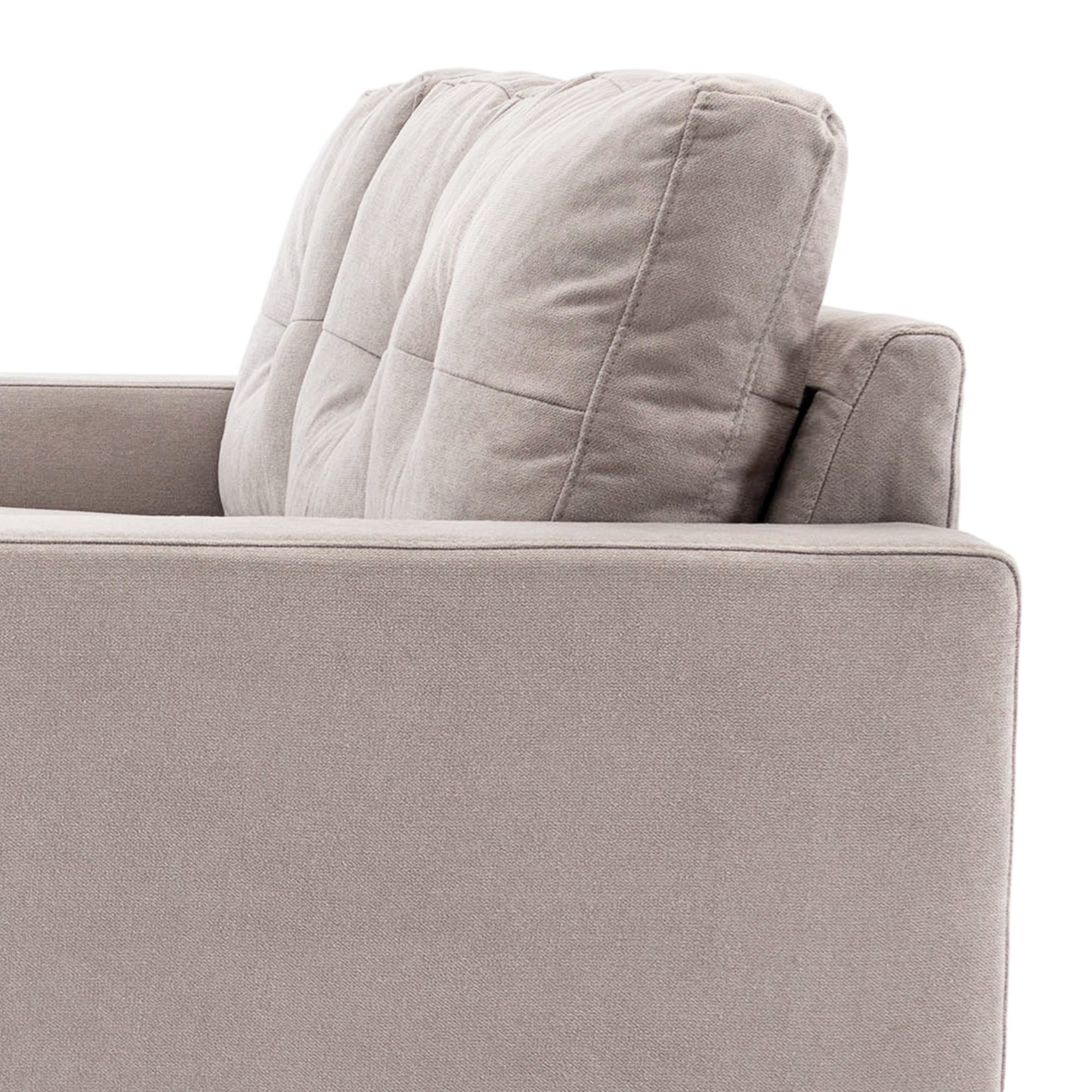 3 vietų kampinė sofa, lininės išvaizdos, apverčiama šezlongo dalis, 193 x 136 x 85 cm, šviesiai pilka - Image 9