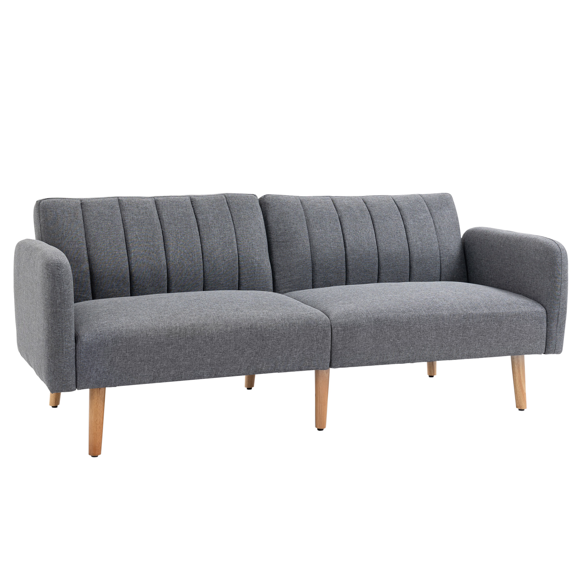 Mööblina diivanvoodi, 2-kohaline, hall, 173 x 75 x 73 cm, polüester