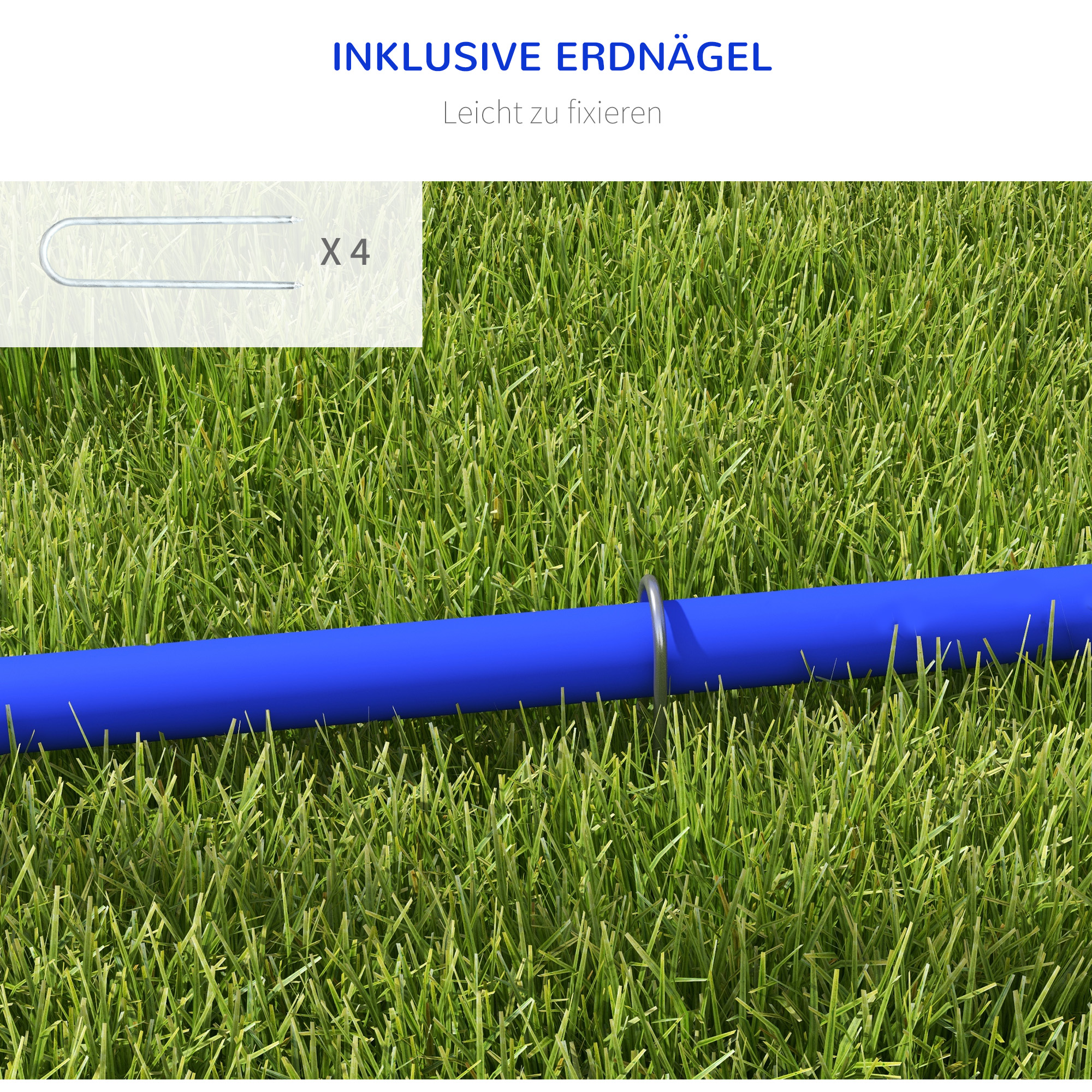 Šunų agility rinkinys, 4 lankai, mėlyna ir geltona, 88 x 64 x 95 cm - Image 5