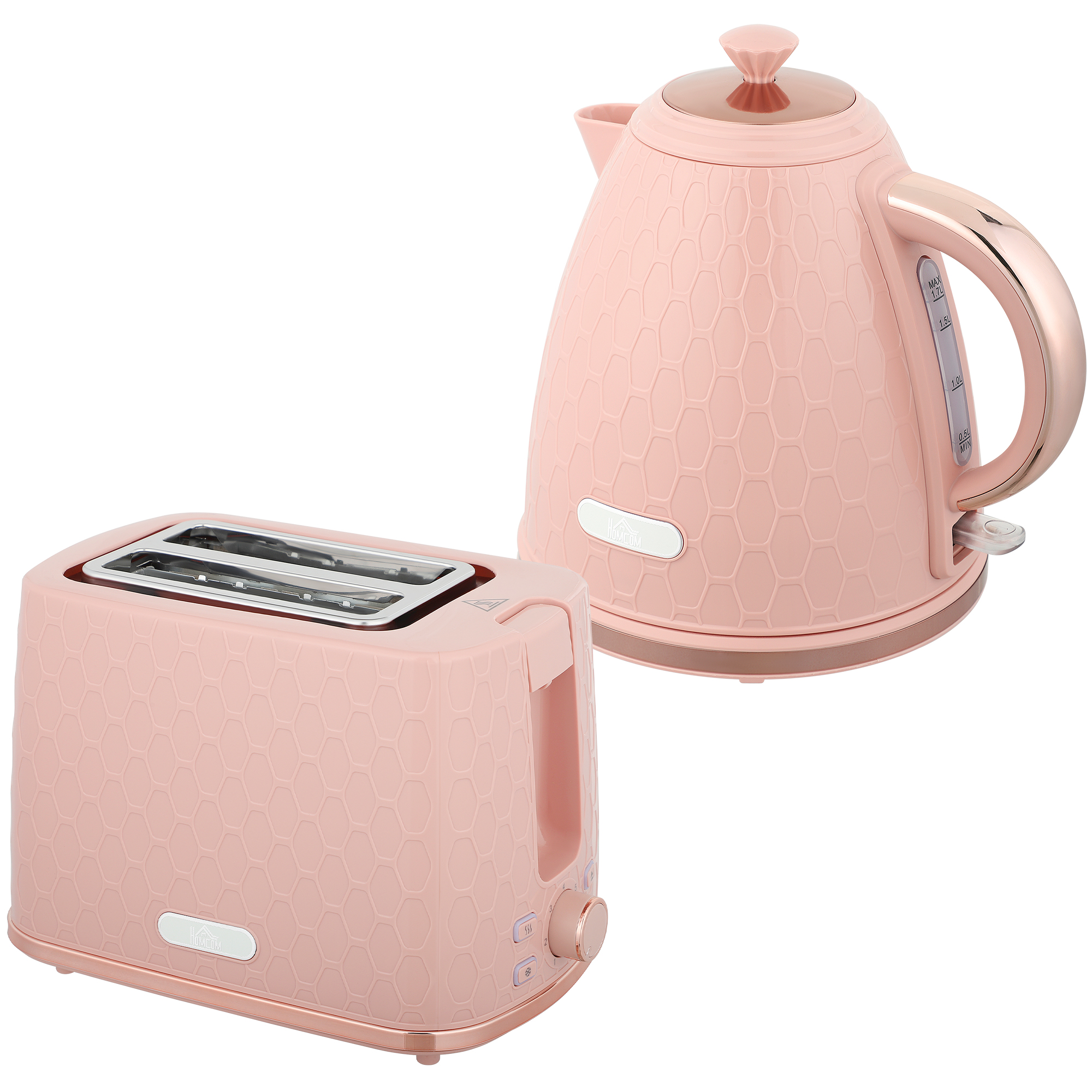 Veekeetja ja röstri komplekt, 1,7 l, 2200 W, roosa