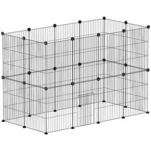 Väikeloomade puur, väliaedik, moodulkonstruktsioon, 0,72 m², teras, must