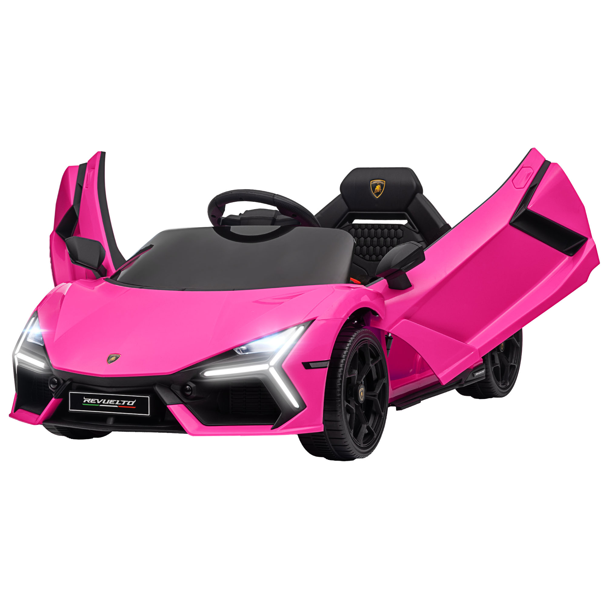 Laste elektriauto Lamborghini Revuelto, roosa, 105 x 60 x 40 cm