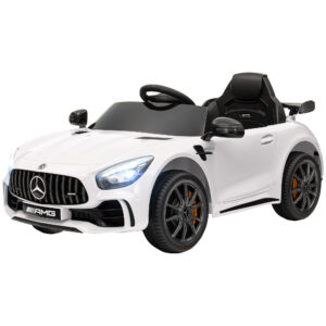 Lasten sähköauto Mercedes-Benz AMG GTR, valkoinen, 12 V, 3-5 km/h
