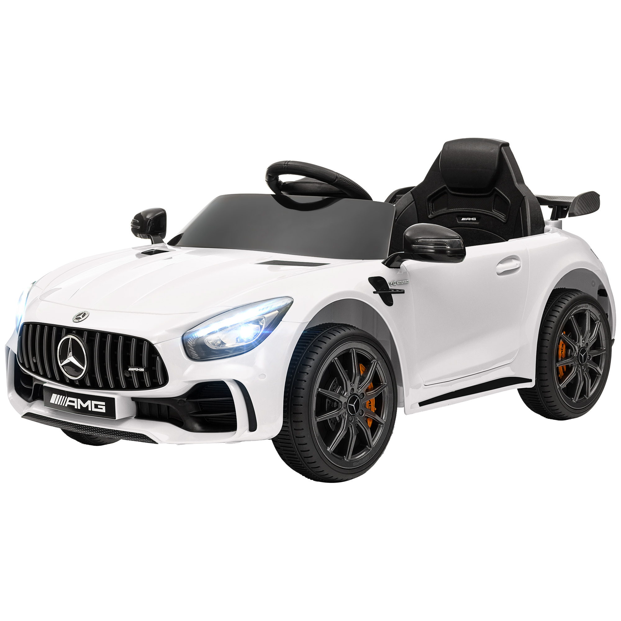 Bērnu elektriskā automašīna Mercedes-Benz AMG GTR, balta, 12 V, 3-5 km/h