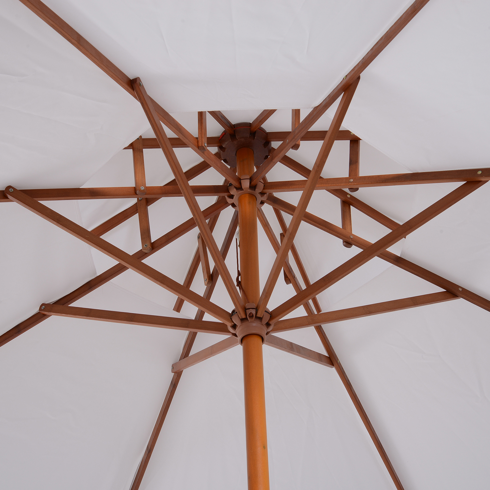 Dvigubas sodo skėtis, kreminės baltos spalvos, Ø265 x 264 cm - Image 8