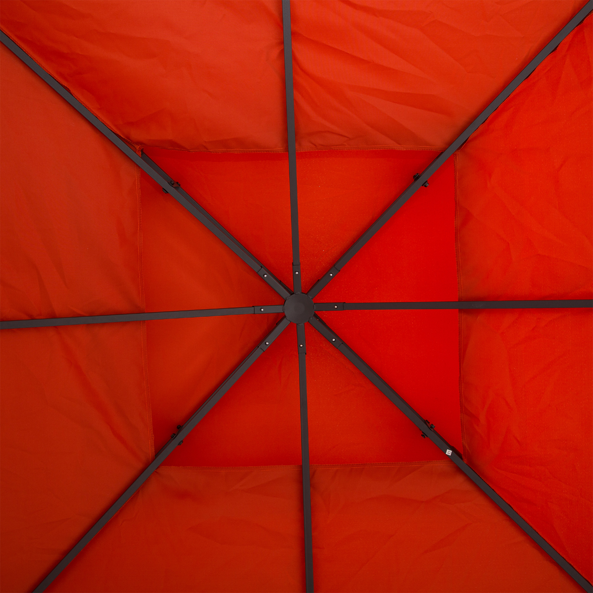 Katoksen vaihtokatto, 3 x 3 m, ruosteenpunainen, polyesteri - Image 7