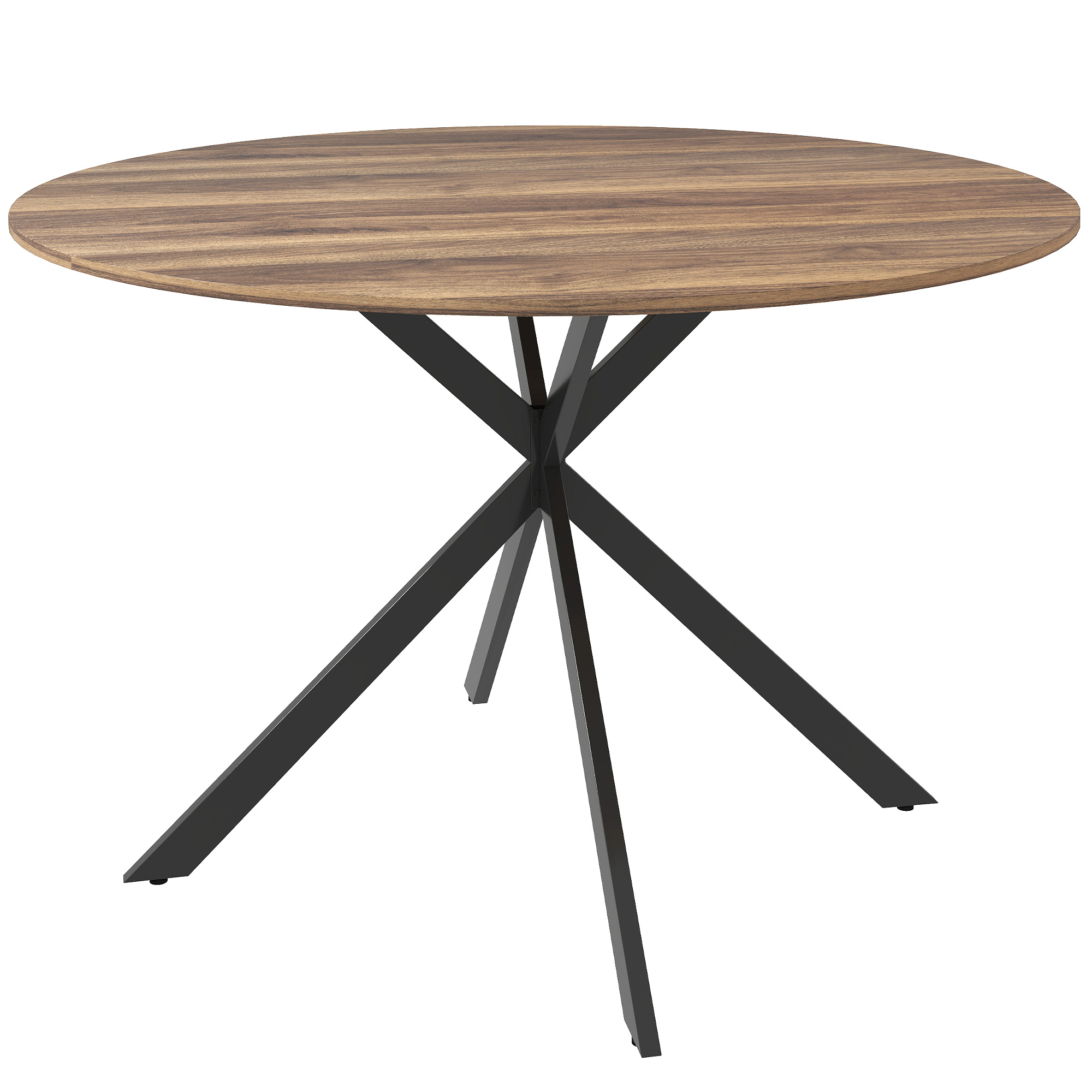Ümmargune söögilaud 4 inimesele, 120 cm, tumepruun