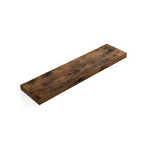 Sienas plaukts, 80 x 20 x 3,8 cm, MDF un dzelzs, balts