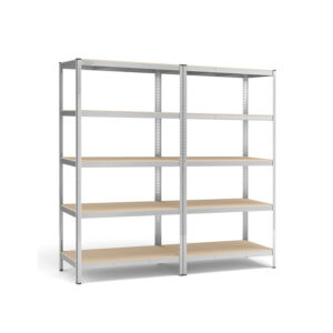 Keldririiulite komplekt, 2 tk, 60 x 120 x 200 cm, hõbedane, teras ja MDF