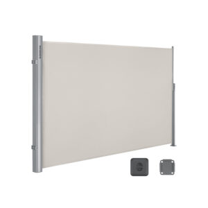 Sivumarkiisi 180 x 350 cm, beige, alumiini ja polyesteri PU-pinnoitteella