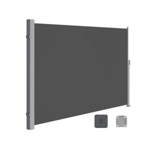 Külgmarkiis terrassile ja rõdule, hall, 180 x 350 cm, raud ja polüester