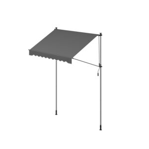 Külgmarkiis käsivändaga, 350 x 120 cm, reguleeritav kõrgus 220–300 cm, antratsiit
