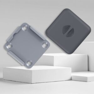 Külgmarkiisi posti põrandakinnitus, hall, metall ja plast, 9,6 x 9,6 cm