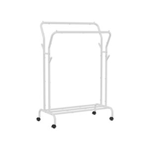 Riidestange ratastel 2 riputustoruga, terastorud, valge, laius 103,5 cm