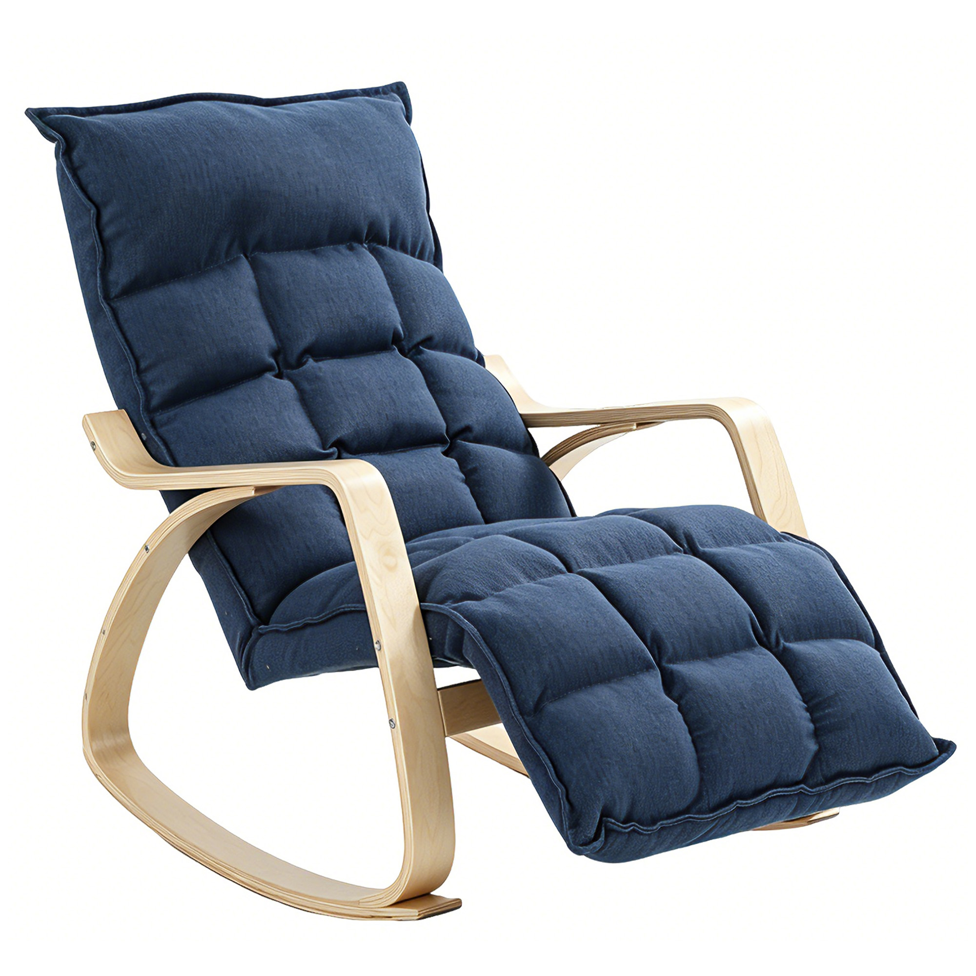 Kiiktool reguleeritava jalatoega, tumesinine, 67 x 106 x 92 cm