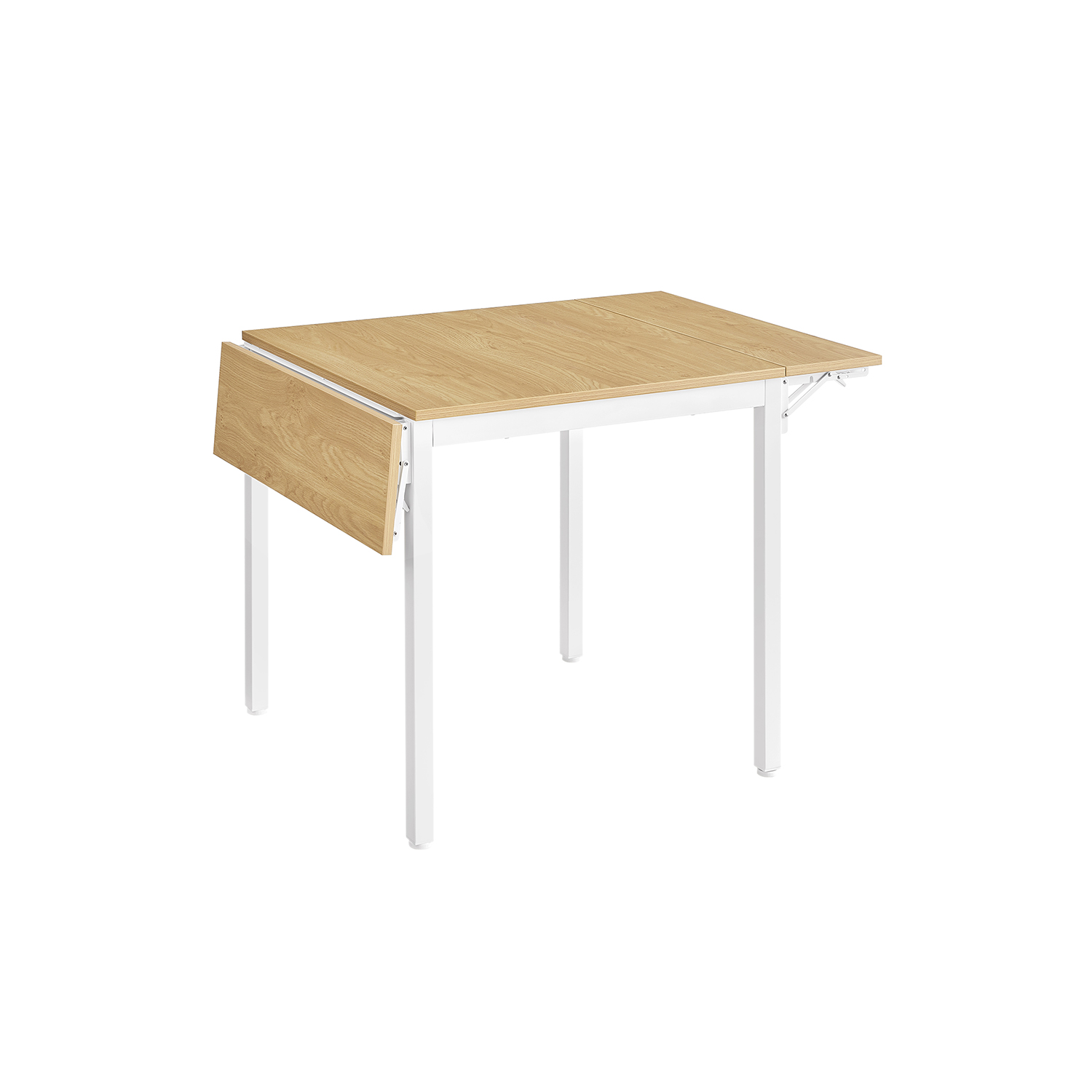 Ēdamgalds 2–4 personām, salokāms, 78 x 120 x 76,2 cm, ozola tonis un balts