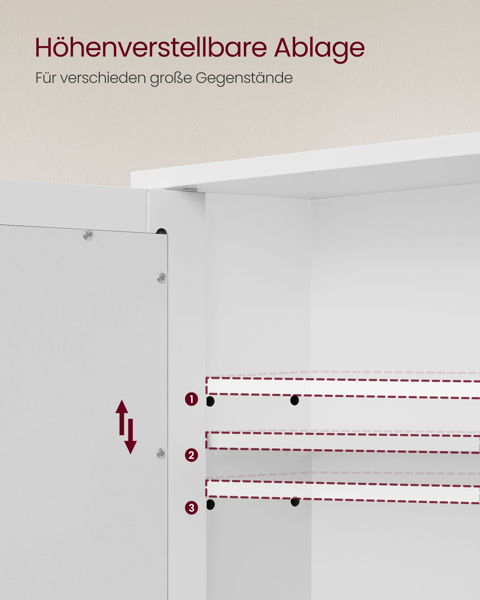 Vannasistabas spoguļskapītis ar 2 durvīm, balts, MDF, 56,5 x 13 x 58,5 cm - Image 3