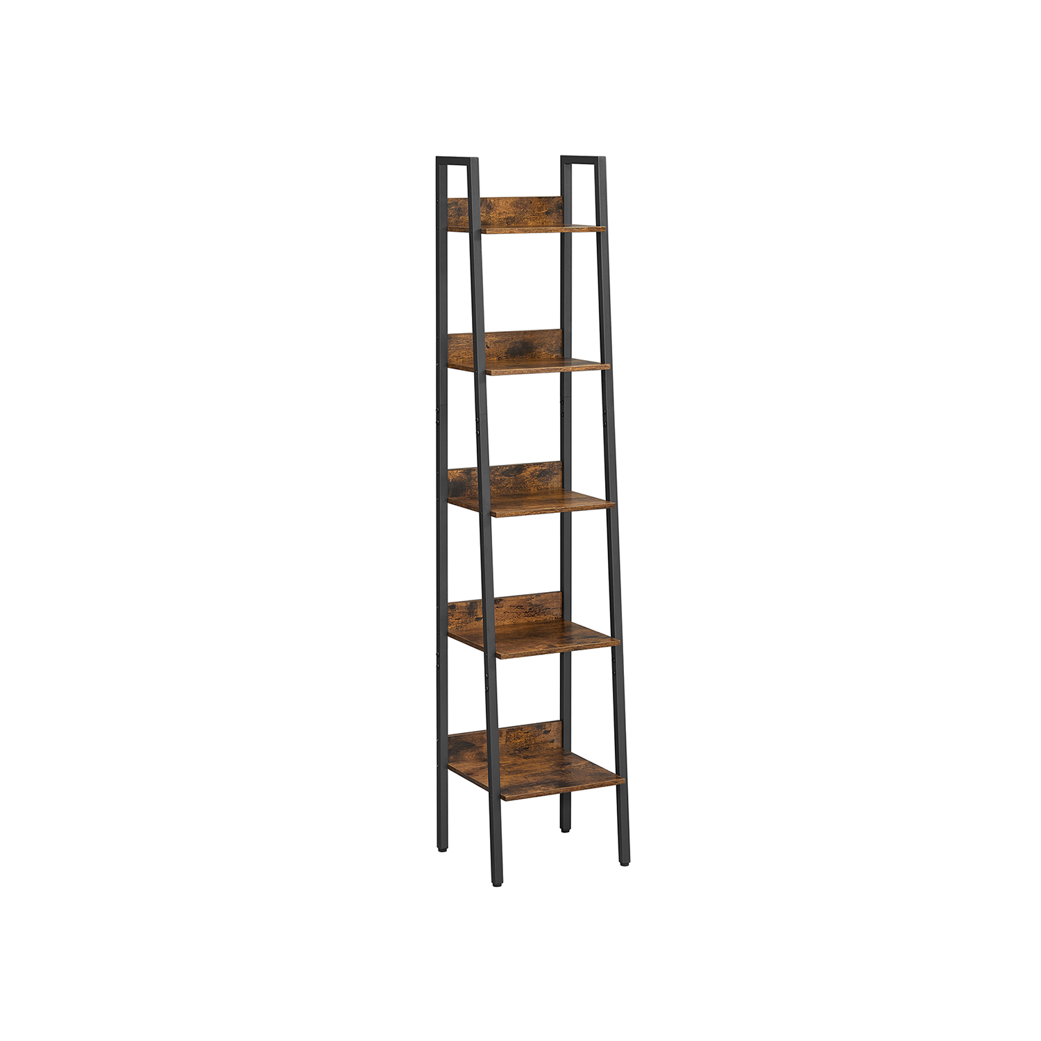 Kopėčių tipo lentyna su 5 lentynomis, 33,8 x 30 x 170 cm, plienas ir medžio drožlių plokštė